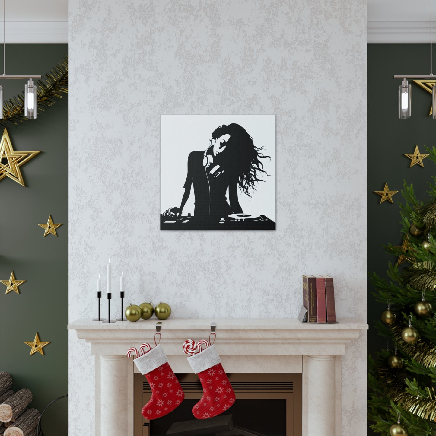 Smoov DJ Girl Canvas Wall Art