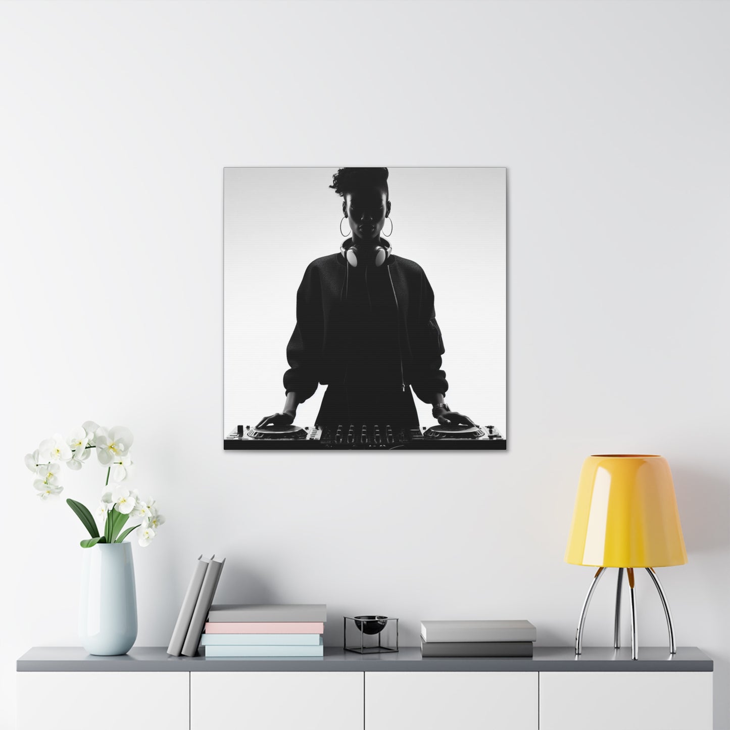 Smoov DJ Girl Canvas Wall Art