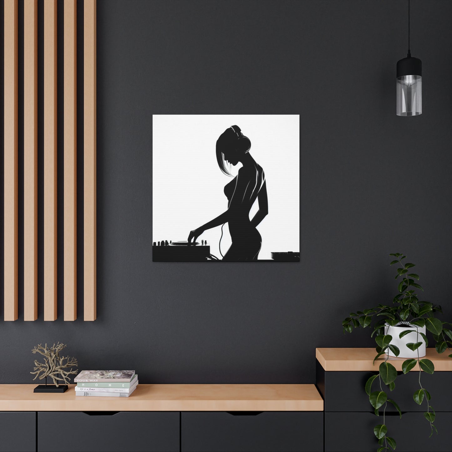 Smoov DJ Girl Canvas Wall Art