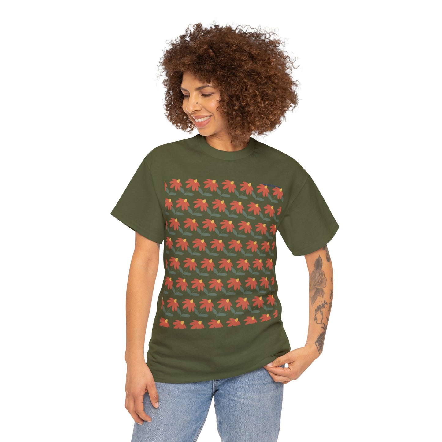 Flower Unisex Heavy Cotton Tee