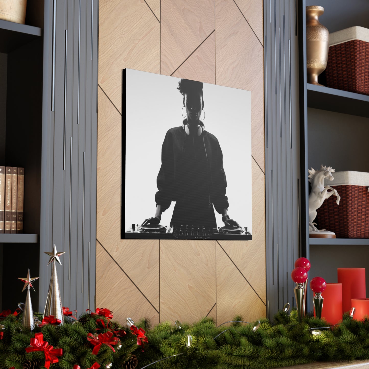 Smoov DJ Girl Canvas Wall Art
