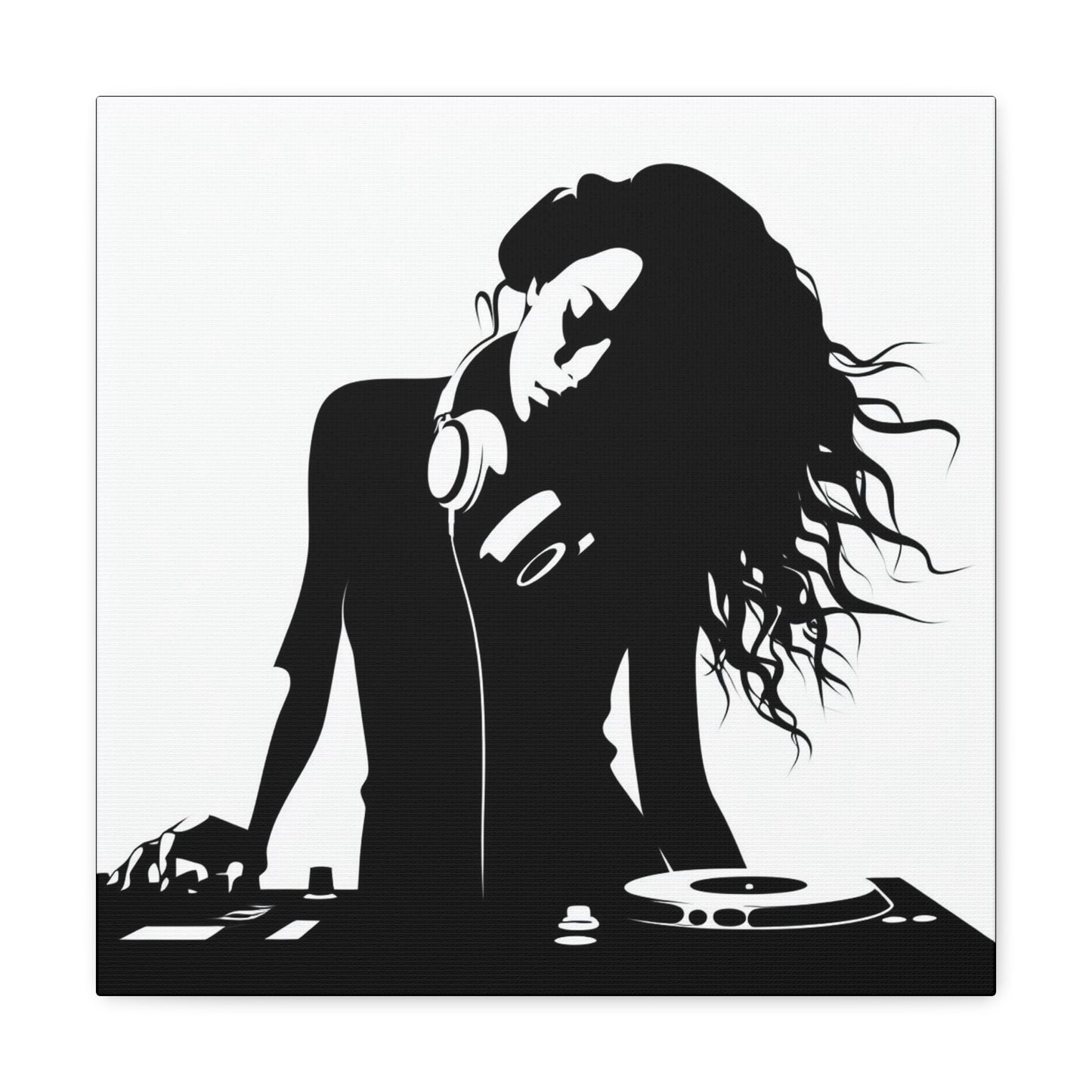 Smoov DJ Girl Canvas Wall Art