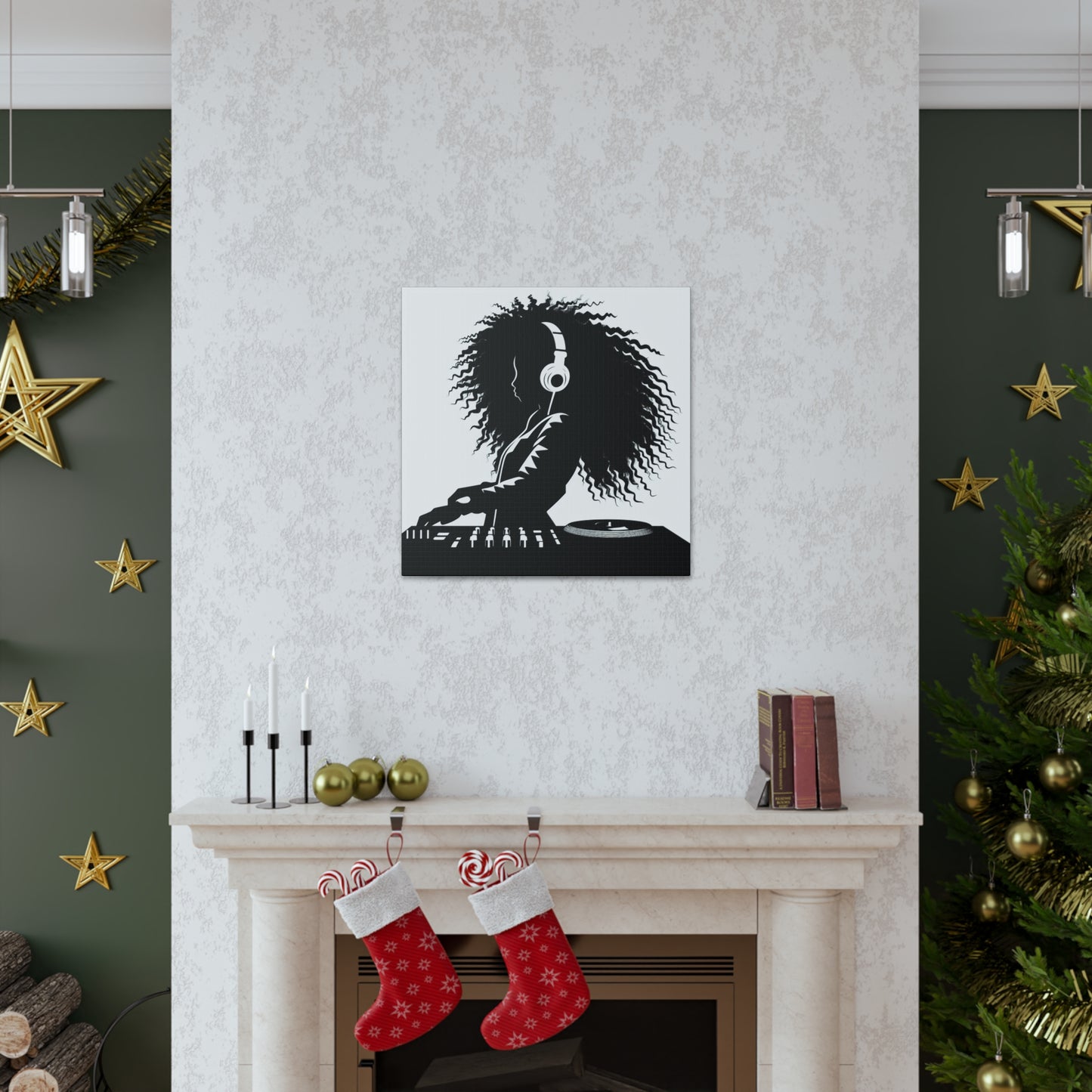 Smoov DJ Girl Canvas Wall Art