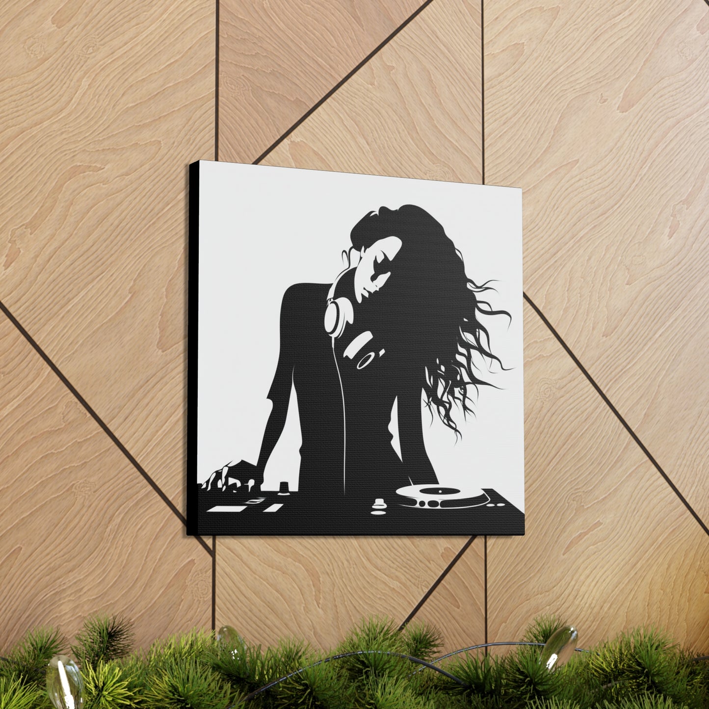 Smoov DJ Girl Canvas Wall Art
