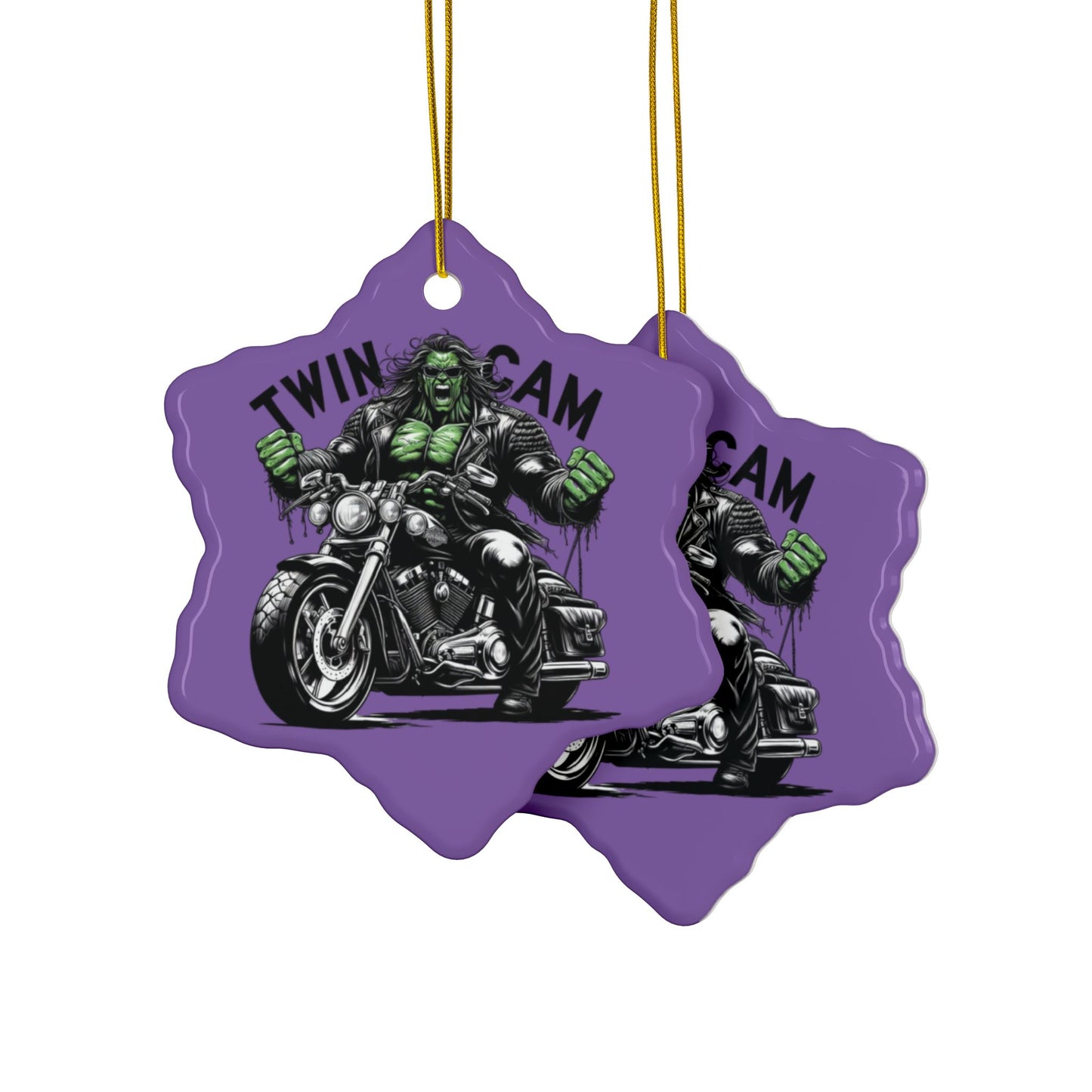 Twin Cam Ceramic Ornaments - Motorcycle Design (Set of 1, 3, 5, or 10)