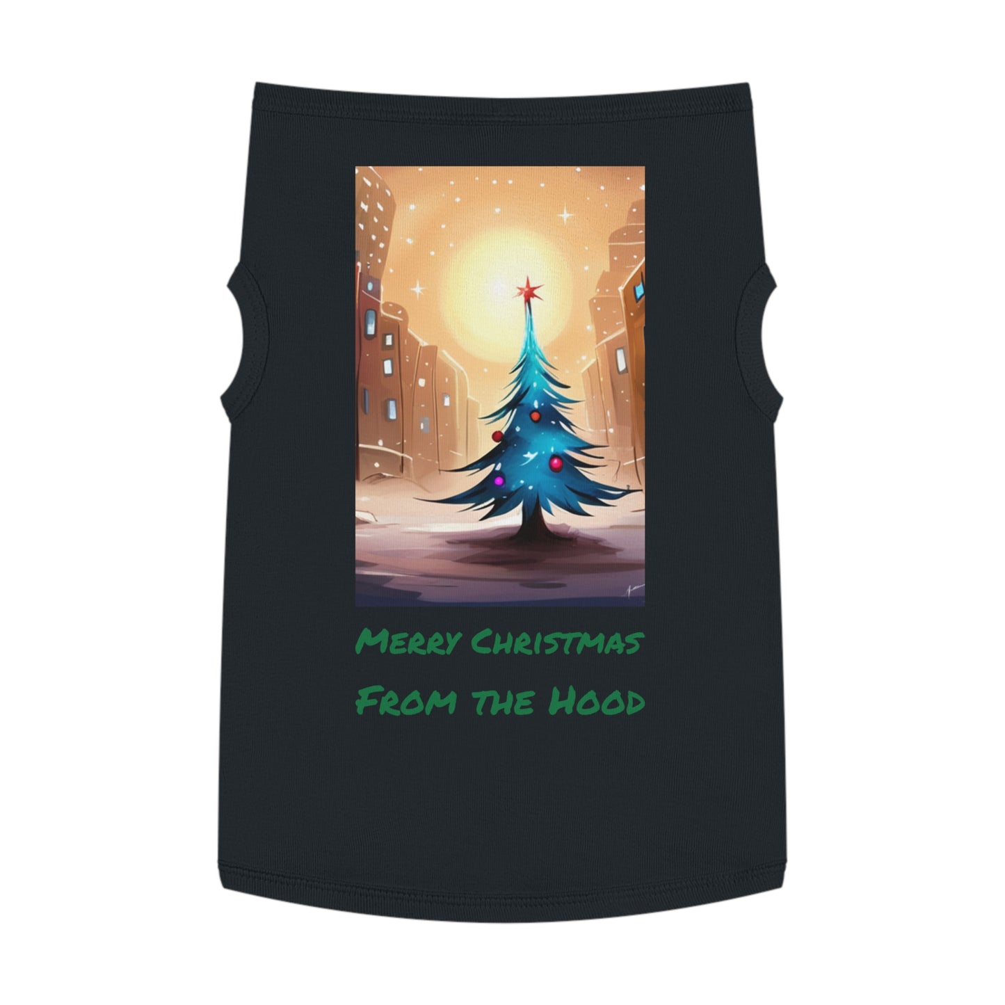 Extra Large Size Merry Christmas From the Hood Dog Shirt