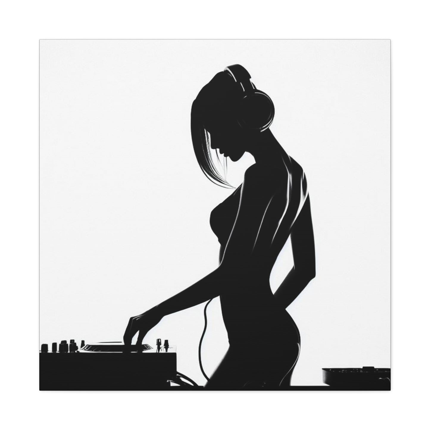 Smoov DJ Girl Canvas Wall Art