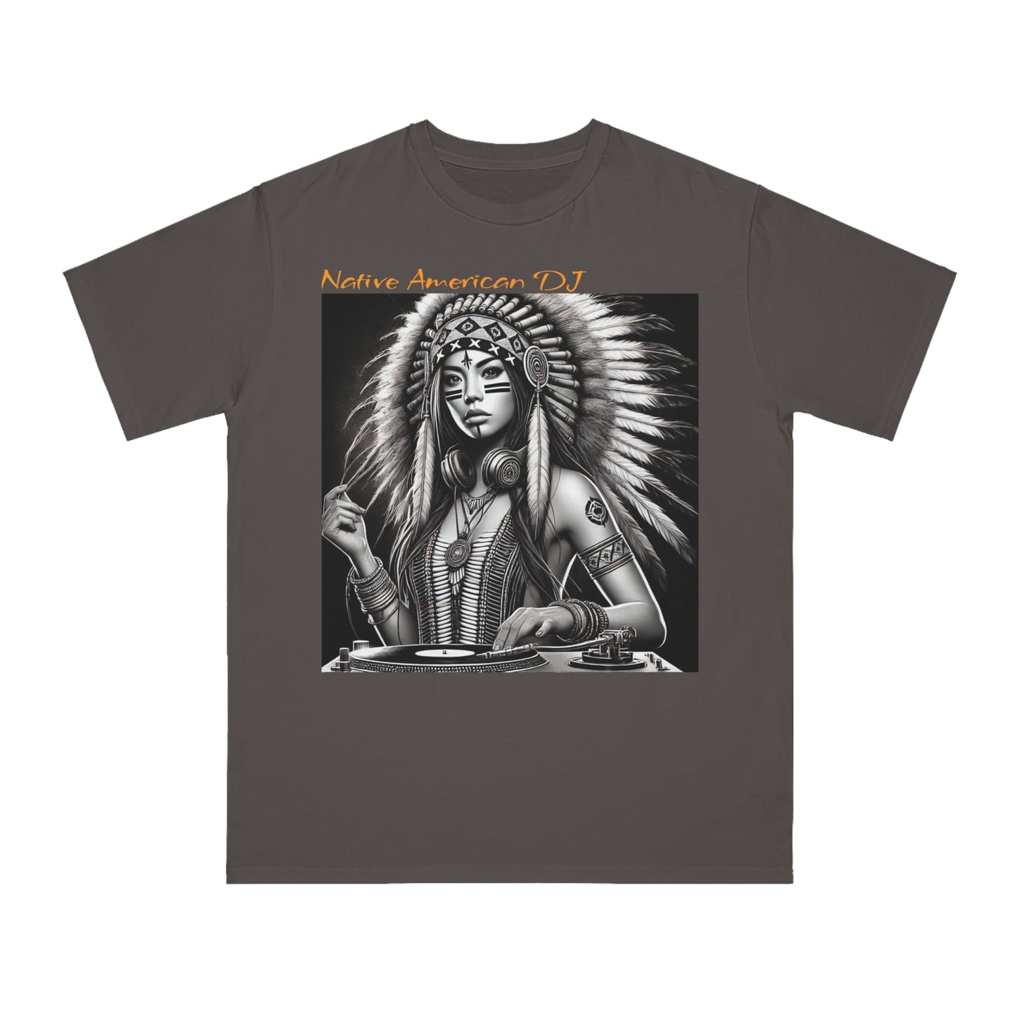 Native American DJ - Artistic Native Design, Music Lover's Tee