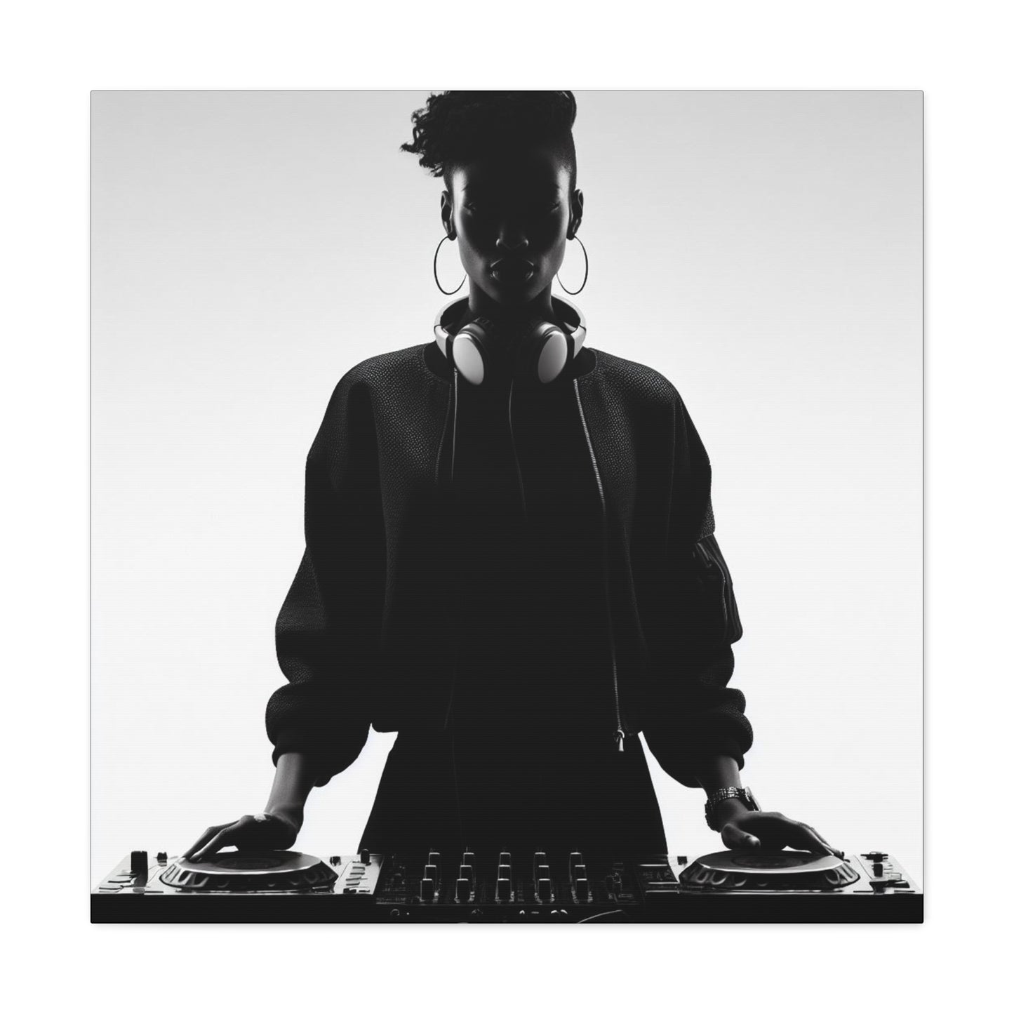 Smoov DJ Girl Canvas Wall Art