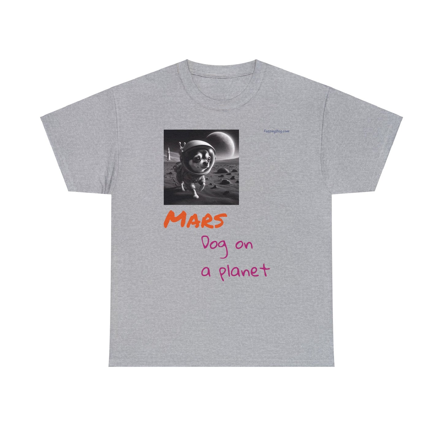Dog on a Planet Unisex Heavy Cotton Tee
