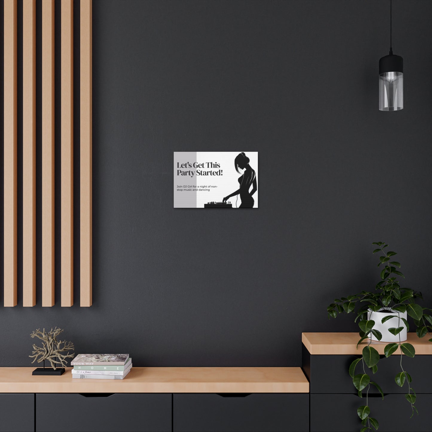 Smoov DJ Girl Canvas Wall Art