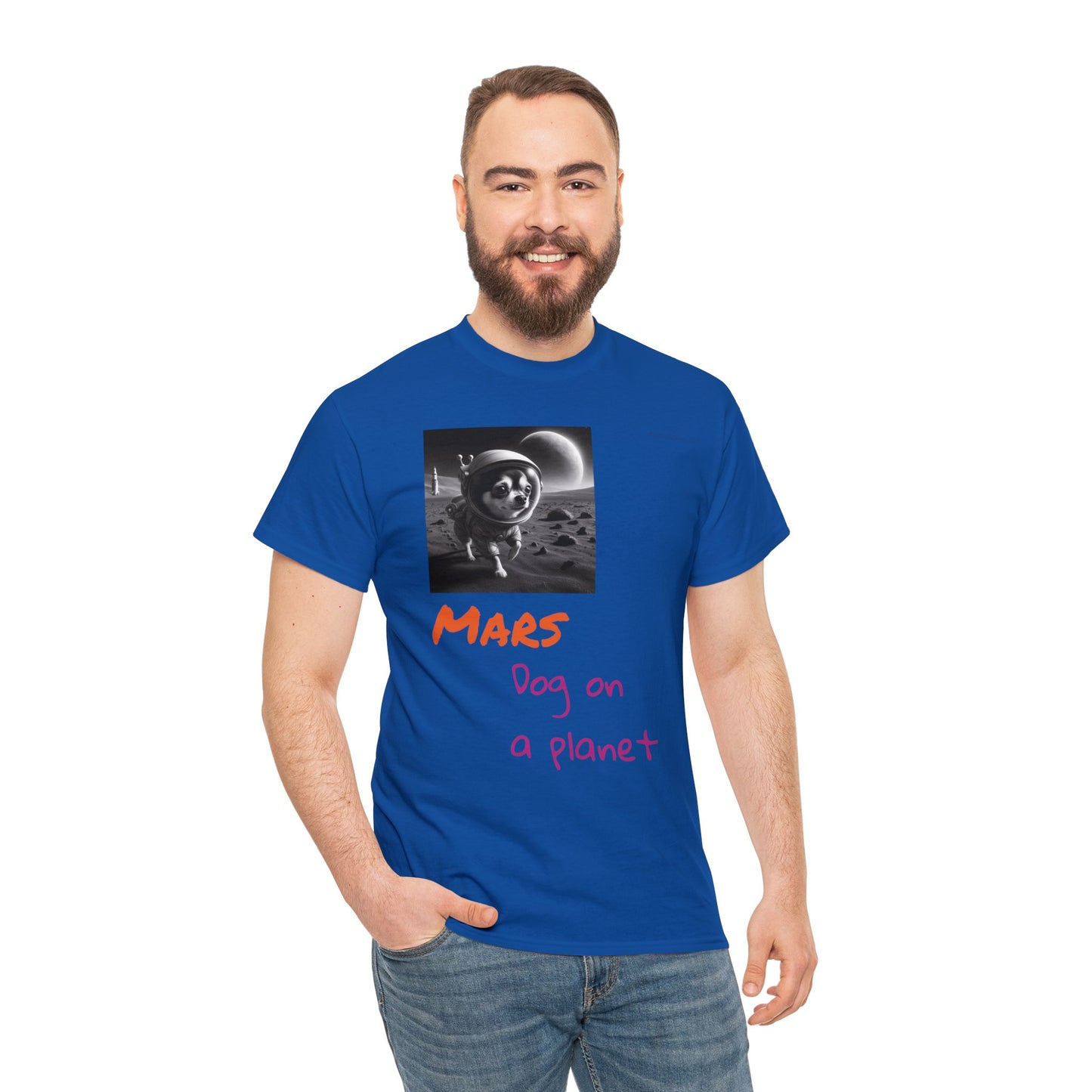 Dog on a Planet Unisex Heavy Cotton Tee