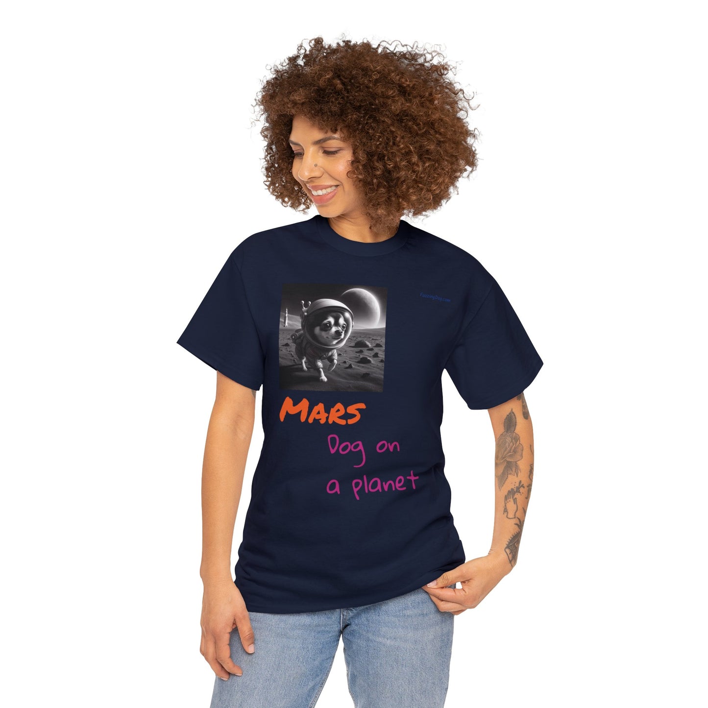 Dog on a Planet Unisex Heavy Cotton Tee