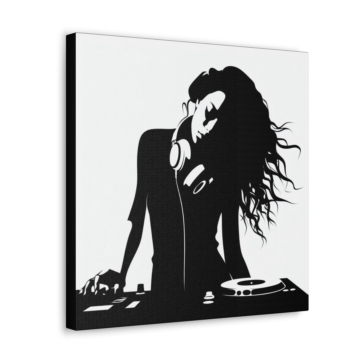 Smoov DJ Girl Canvas Wall Art