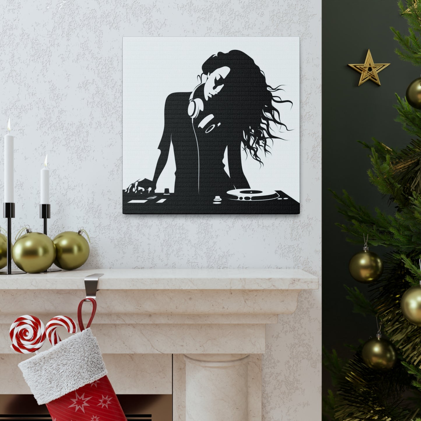 Smoov DJ Girl Canvas Wall Art