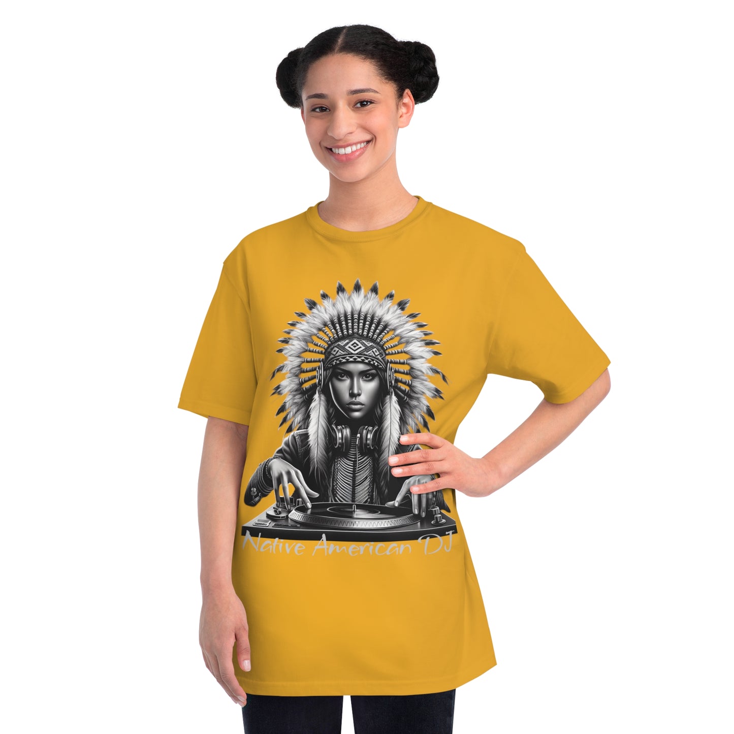 Native American Spin Doctor T-Shirt - Artistic Native Design, Music Lover's Tee