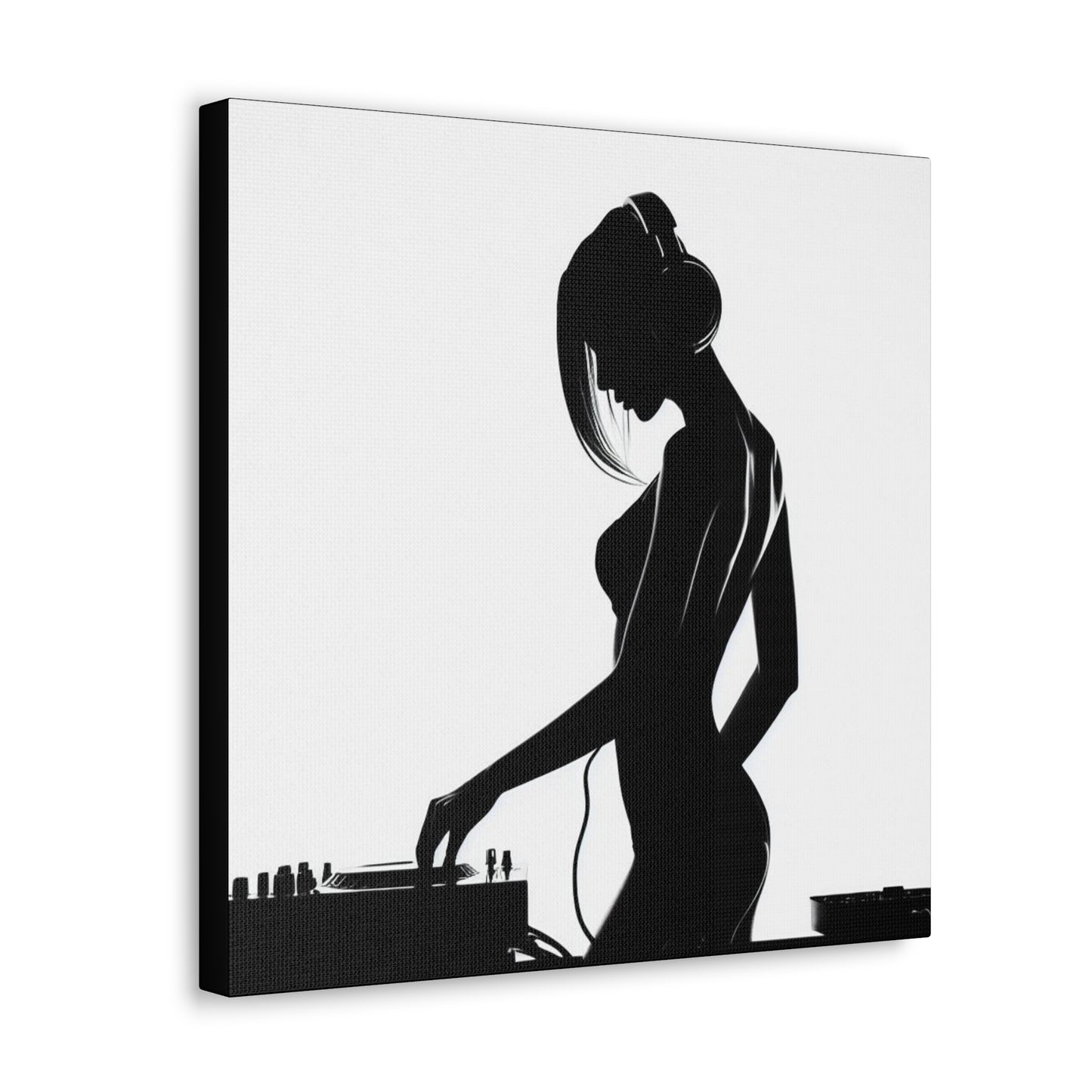 Smoov DJ Girl Canvas Wall Art