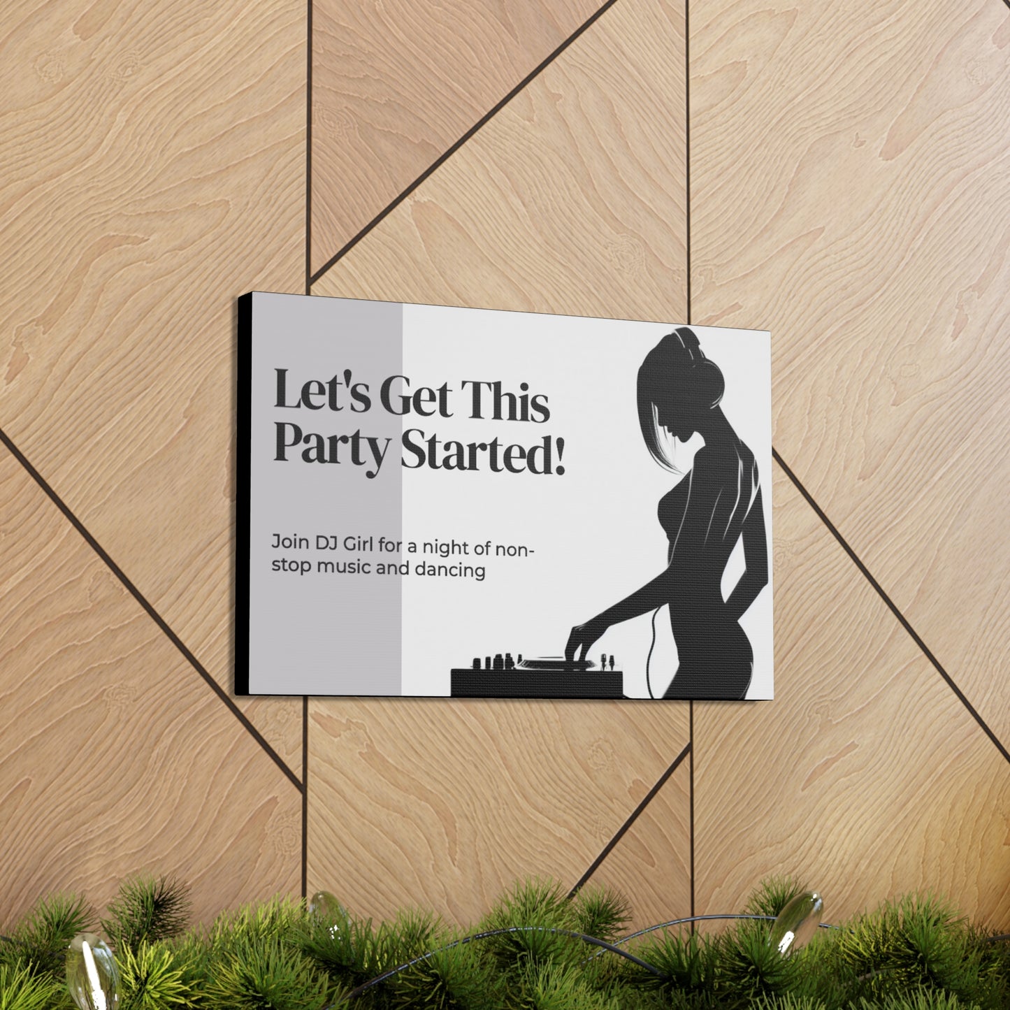 Smoov DJ Girl Canvas Wall Art