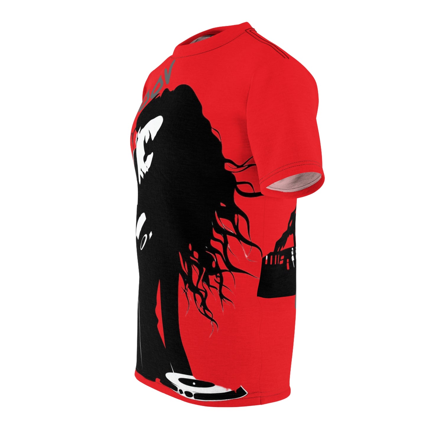 Smoov Groov in Red - Front/Back Unisex Cut & Sew Tee (AOP)