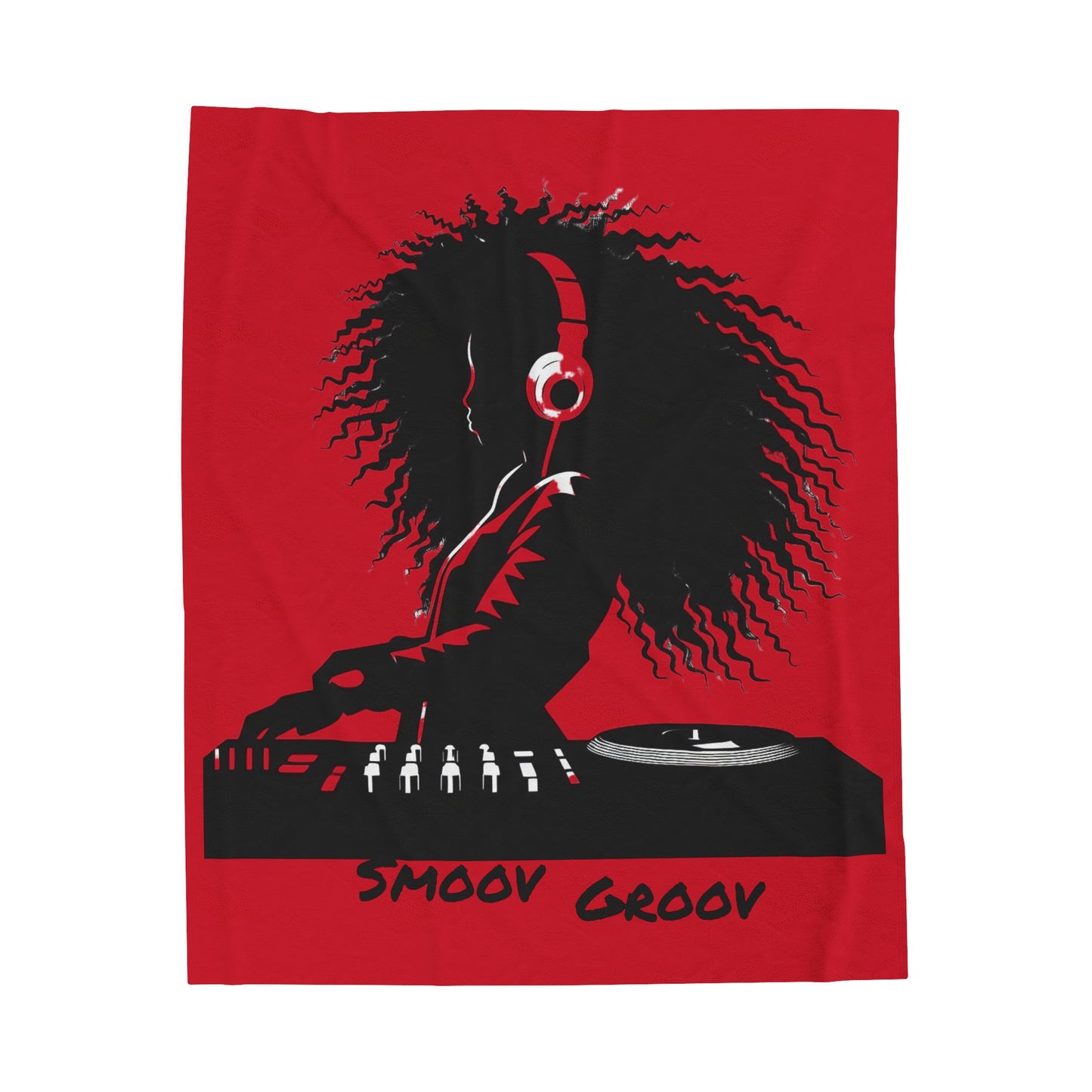 Smoov Red Velveteen Plush Blanket