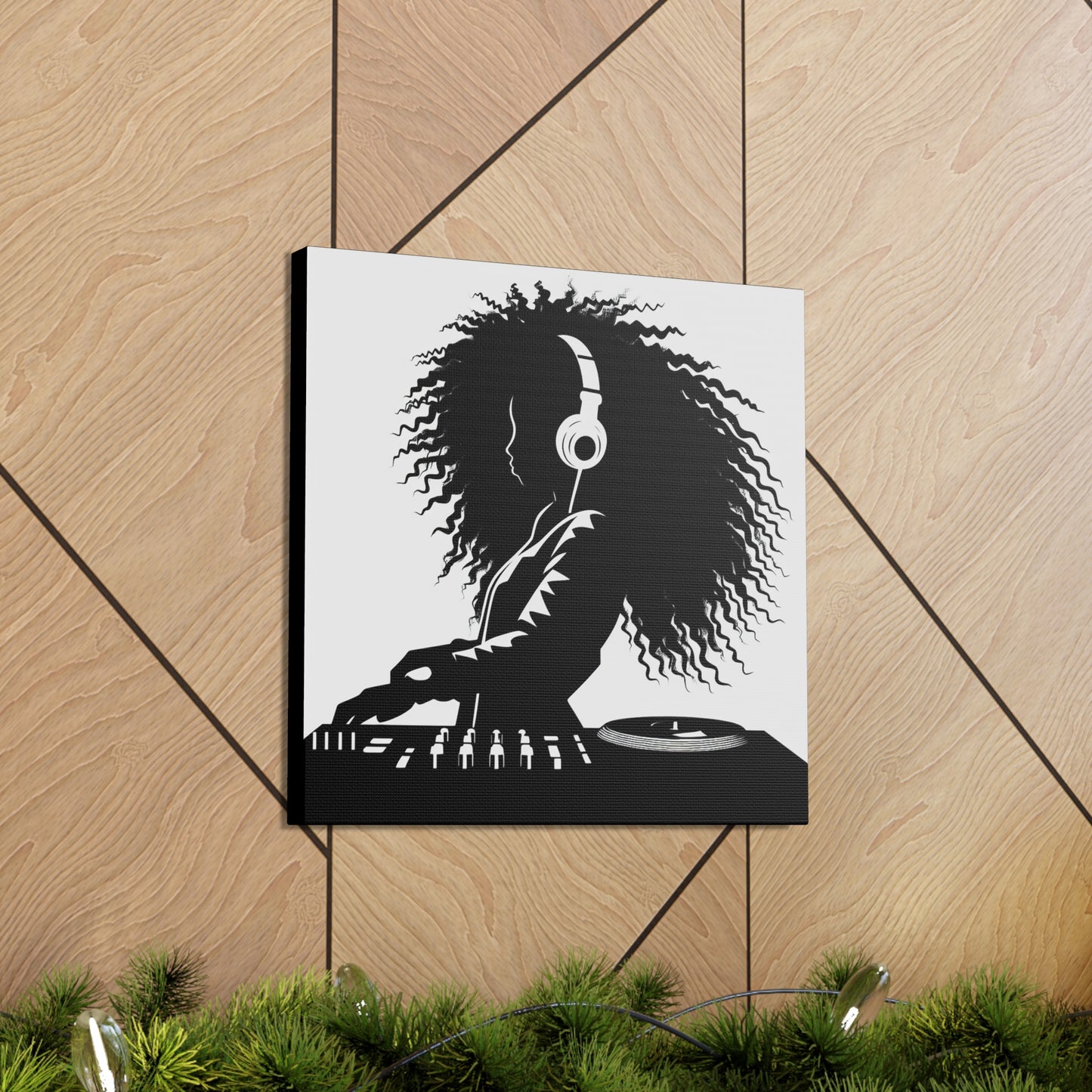 Smoov DJ Girl Canvas Wall Art