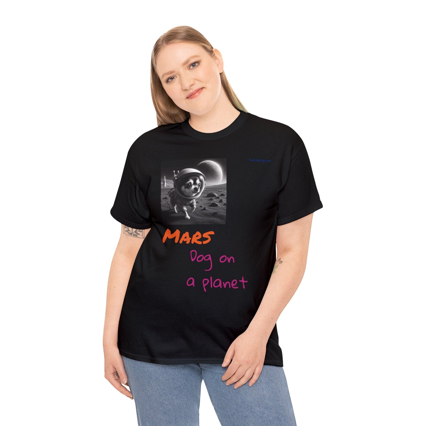 Dog on a Planet Unisex Heavy Cotton Tee