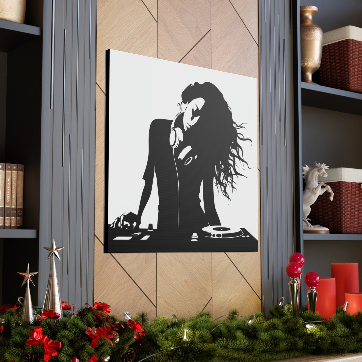Smoov DJ Girl Canvas Wall Art