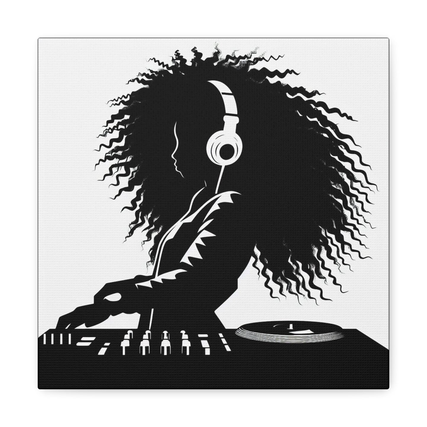 Smoov DJ Girl Canvas Wall Art