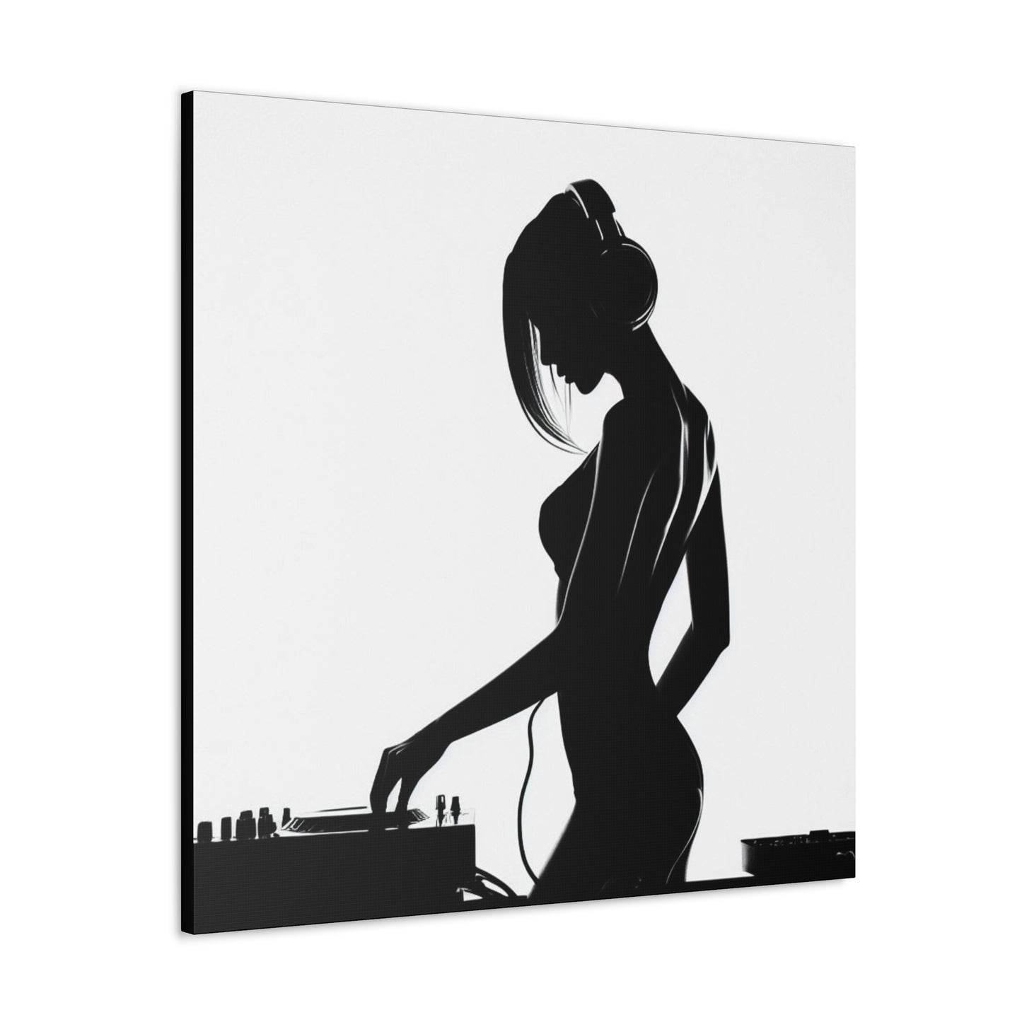 Smoov DJ Girl Canvas Wall Art