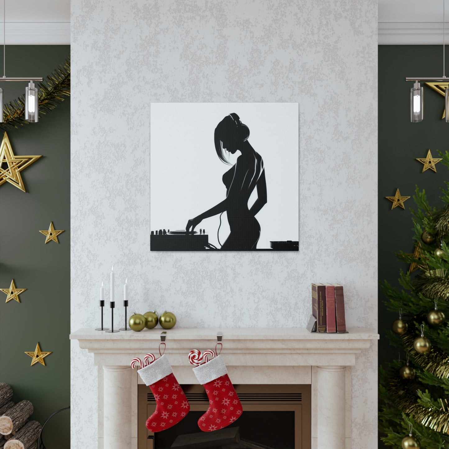 Smoov DJ Girl Canvas Wall Art