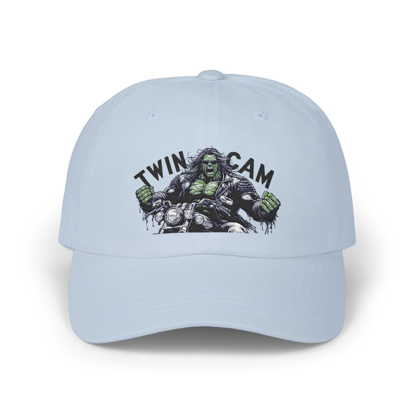 Twin Cam Classic Dad Cap - Stylish White Cap for Motorcycle Enthusiasts