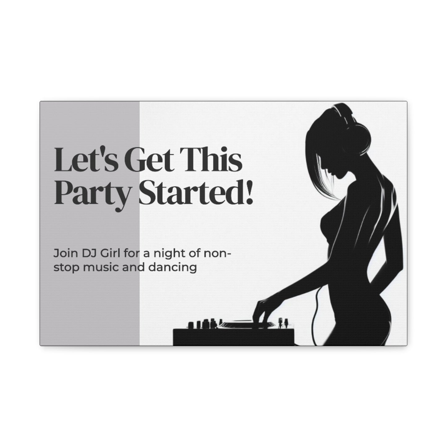 Smoov DJ Girl Canvas Wall Art