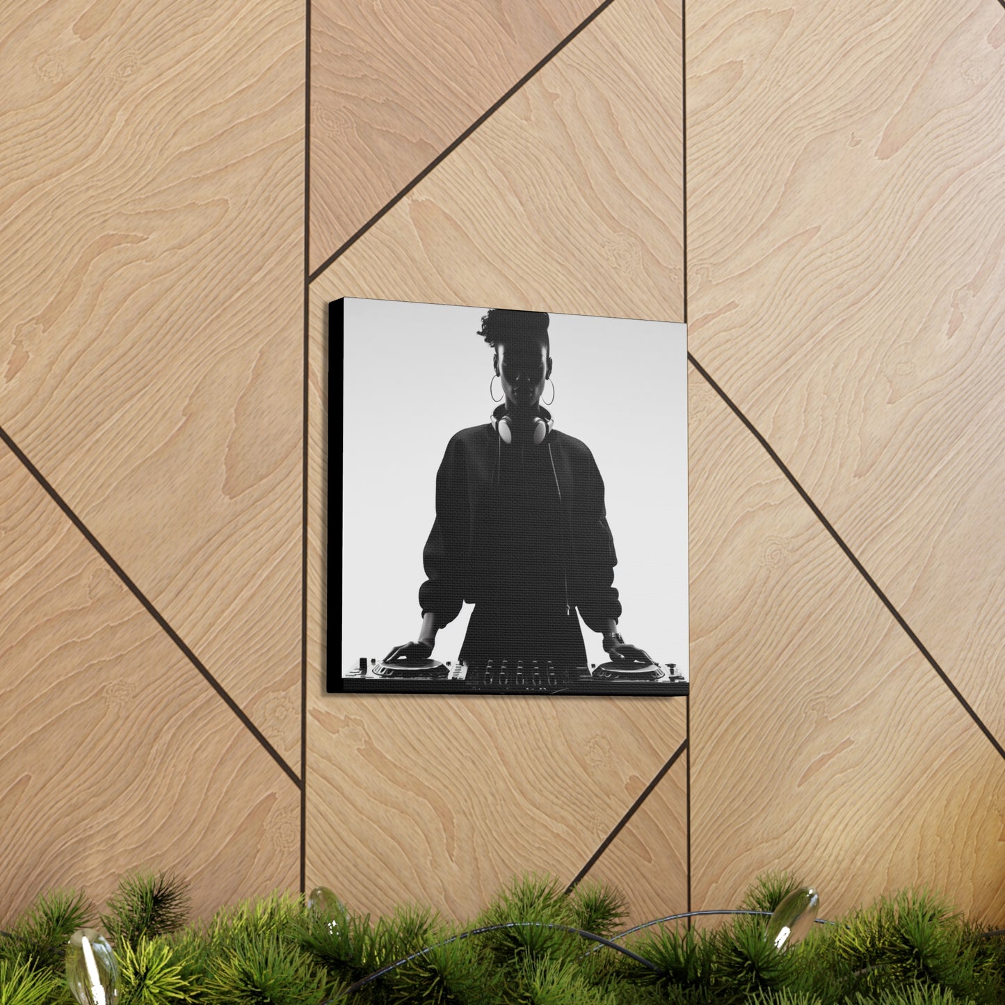 Smoov DJ Girl Canvas Wall Art