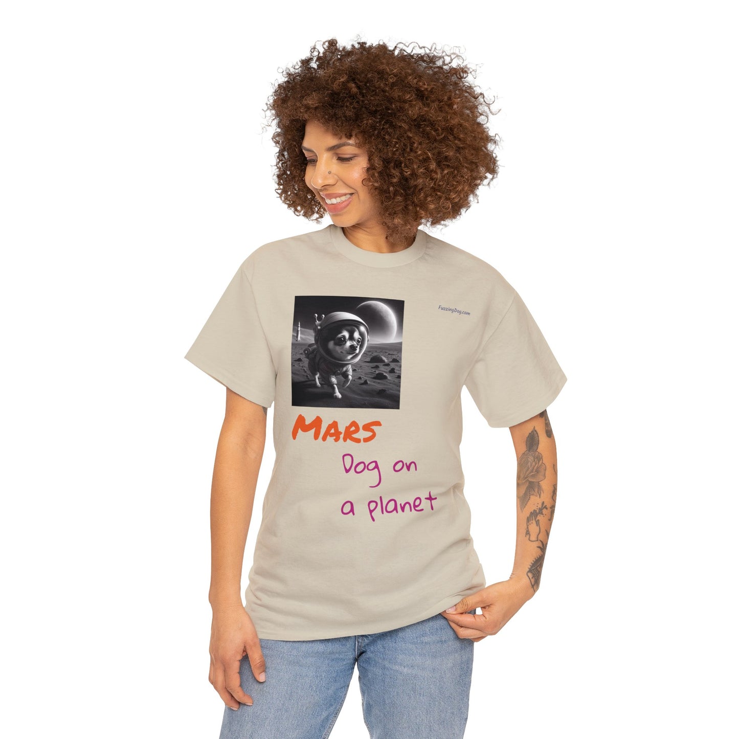 Dog on a Planet Unisex Heavy Cotton Tee