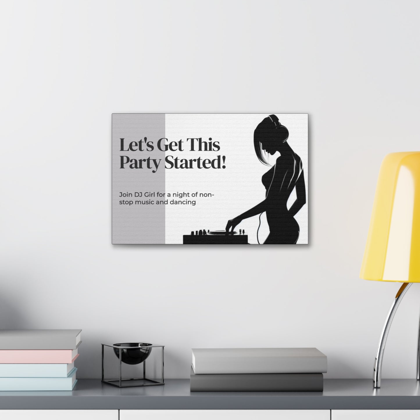 Smoov DJ Girl Canvas Wall Art