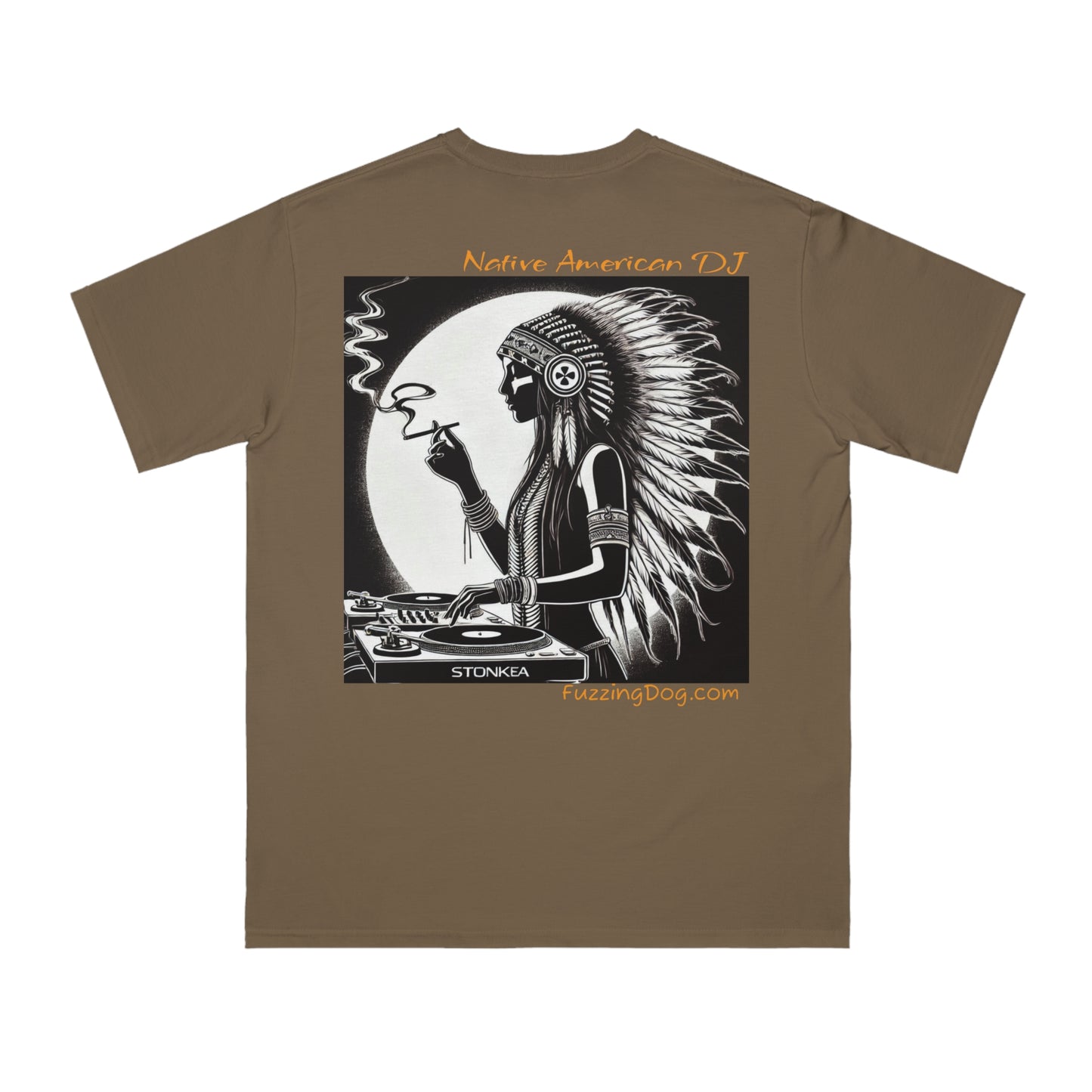 Native American DJ - Artistic Native Design, Music Lover's Tee
