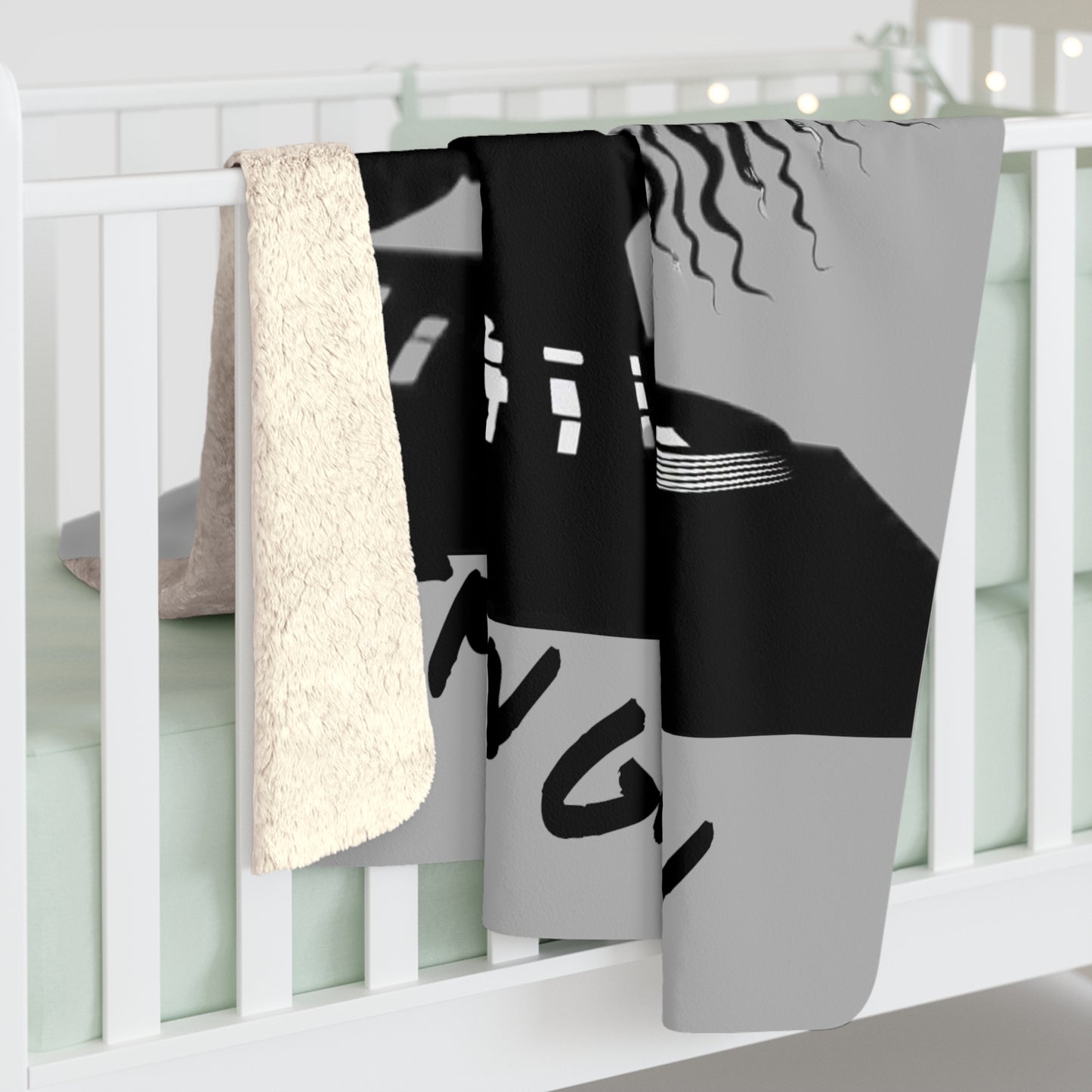 Smoov Grey Sherpa Fleece Blanket