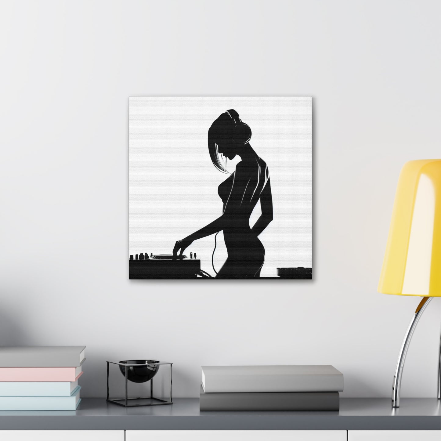 Smoov DJ Girl Canvas Wall Art
