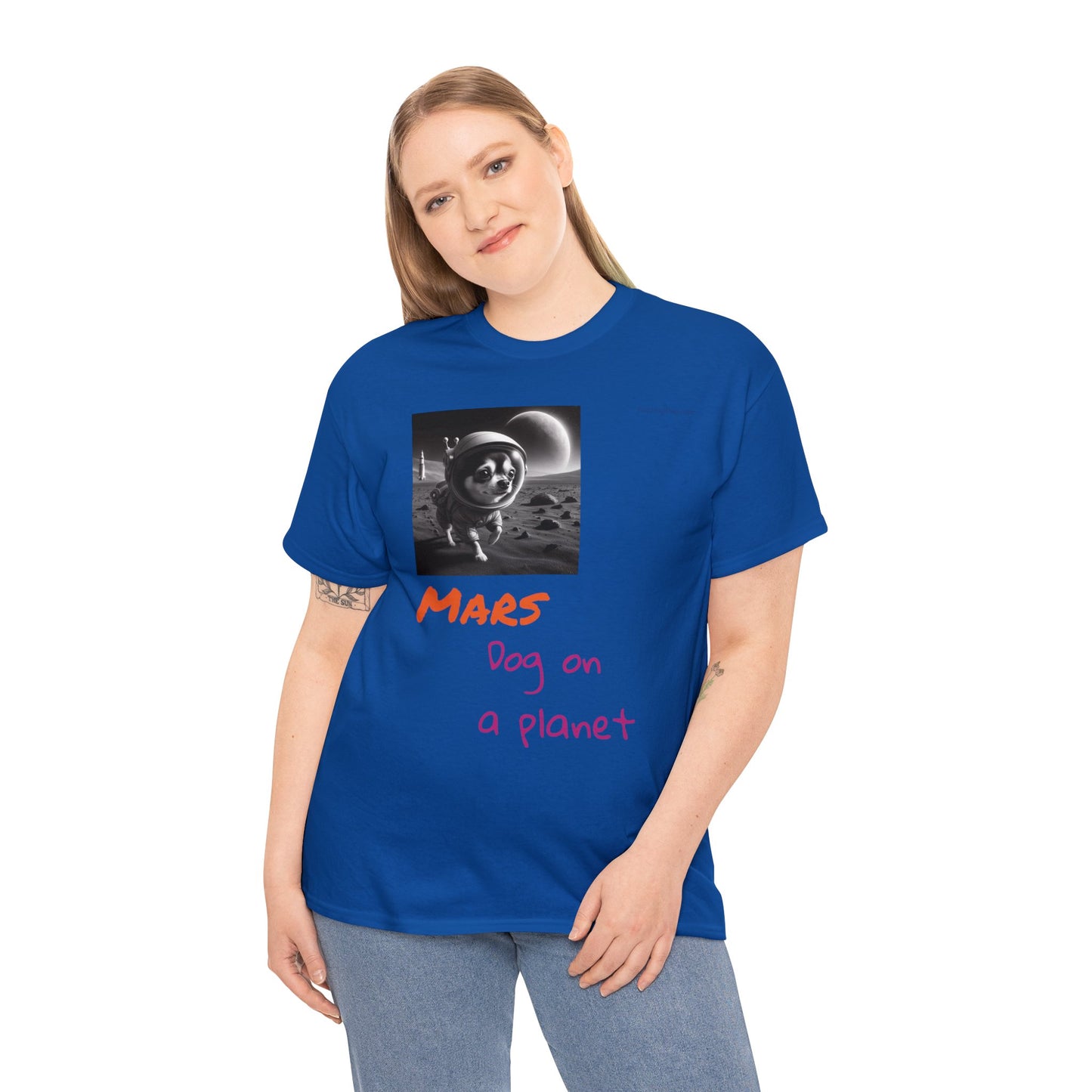Dog on a Planet Unisex Heavy Cotton Tee