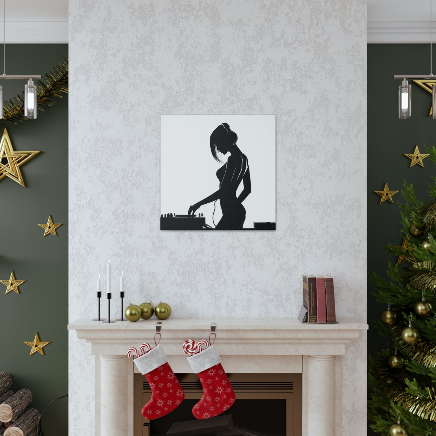 Smoov DJ Girl Canvas Wall Art