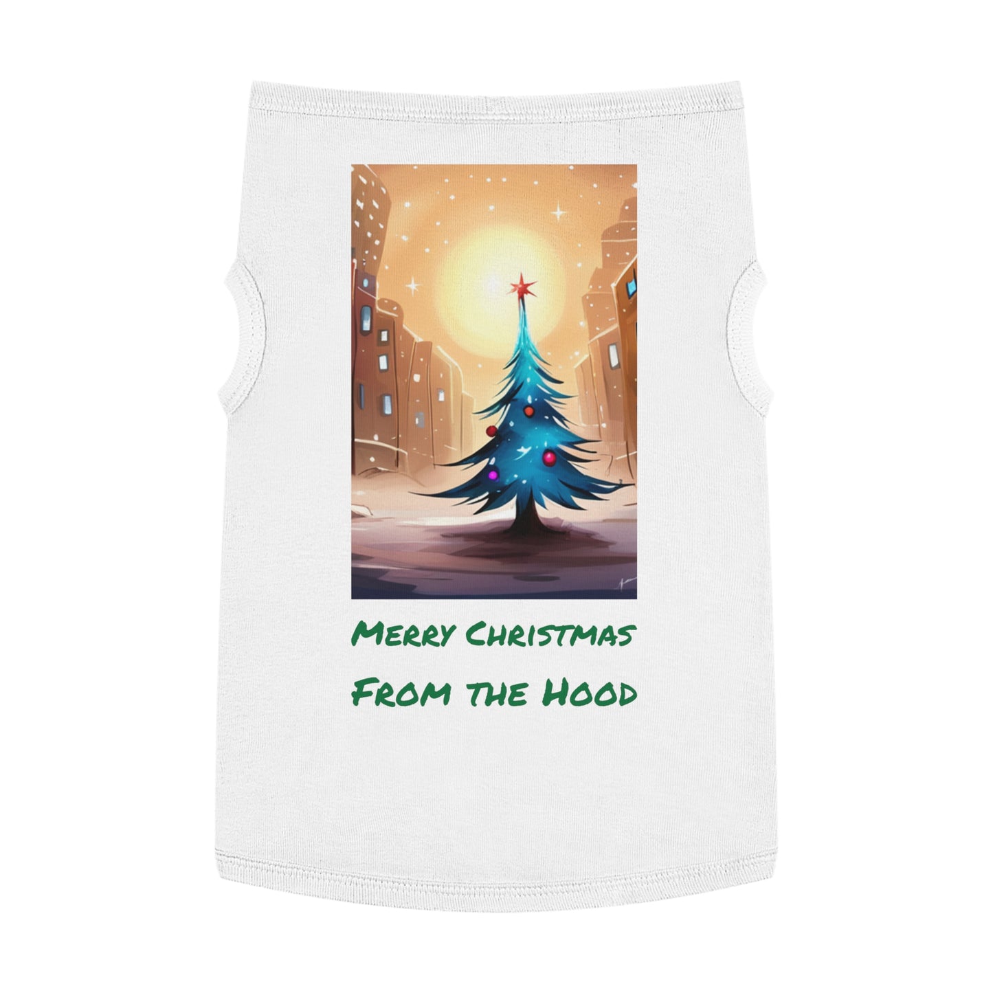 Extra Large Size Merry Christmas From the Hood Dog Shirt