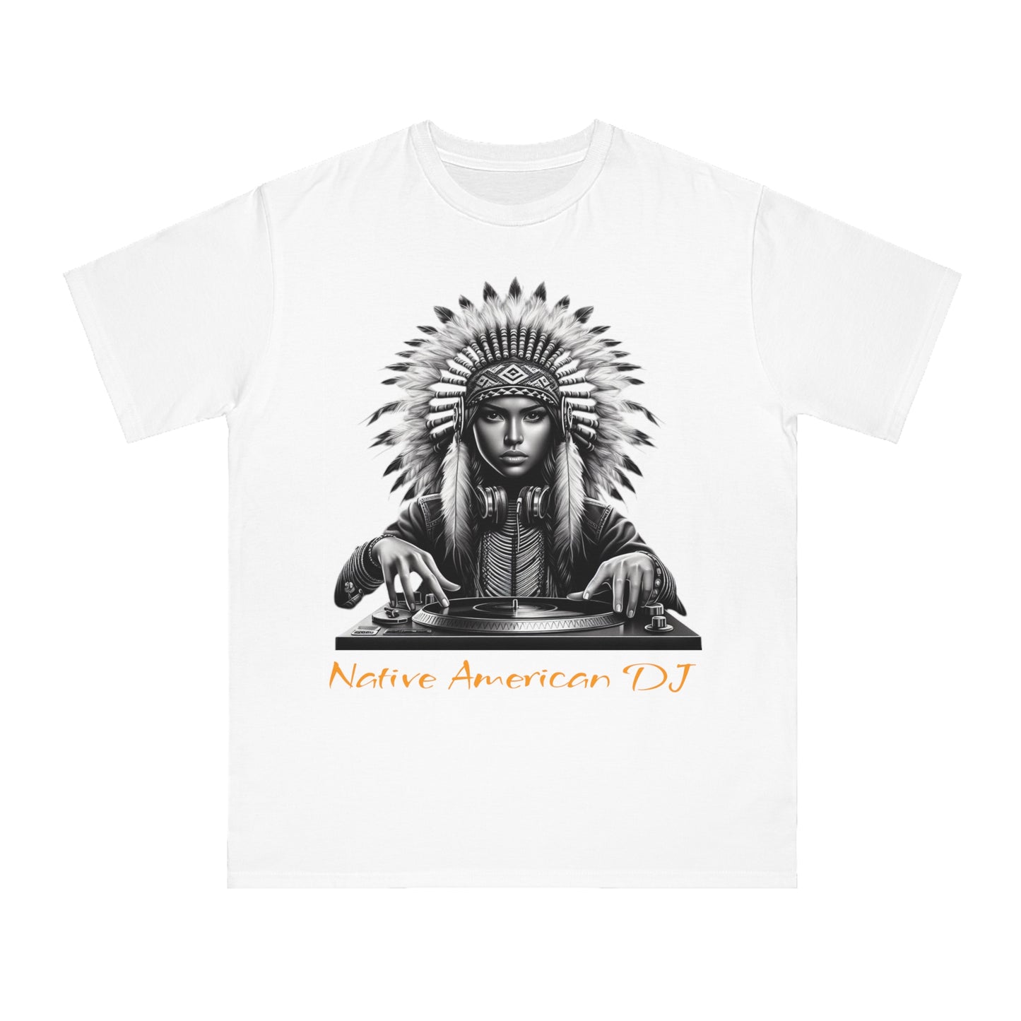 Native American Spin Doctor T-Shirt - Artistic Native Design, Music Lover's Tee