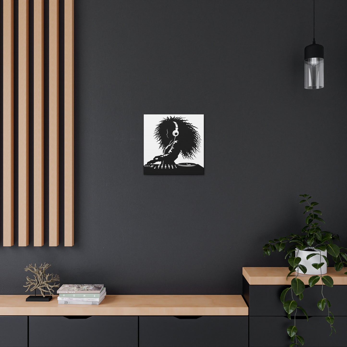 Smoov DJ Girl Canvas Wall Art