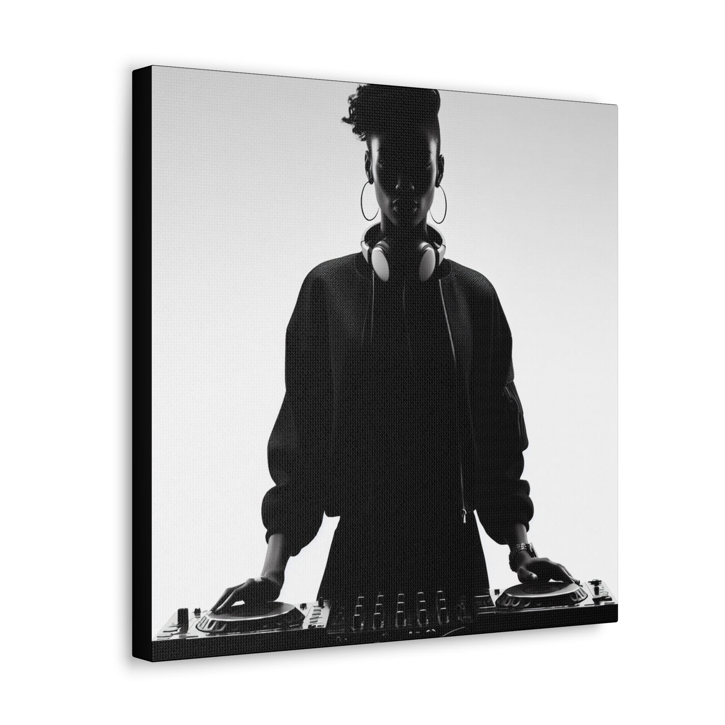 Smoov DJ Girl Canvas Wall Art