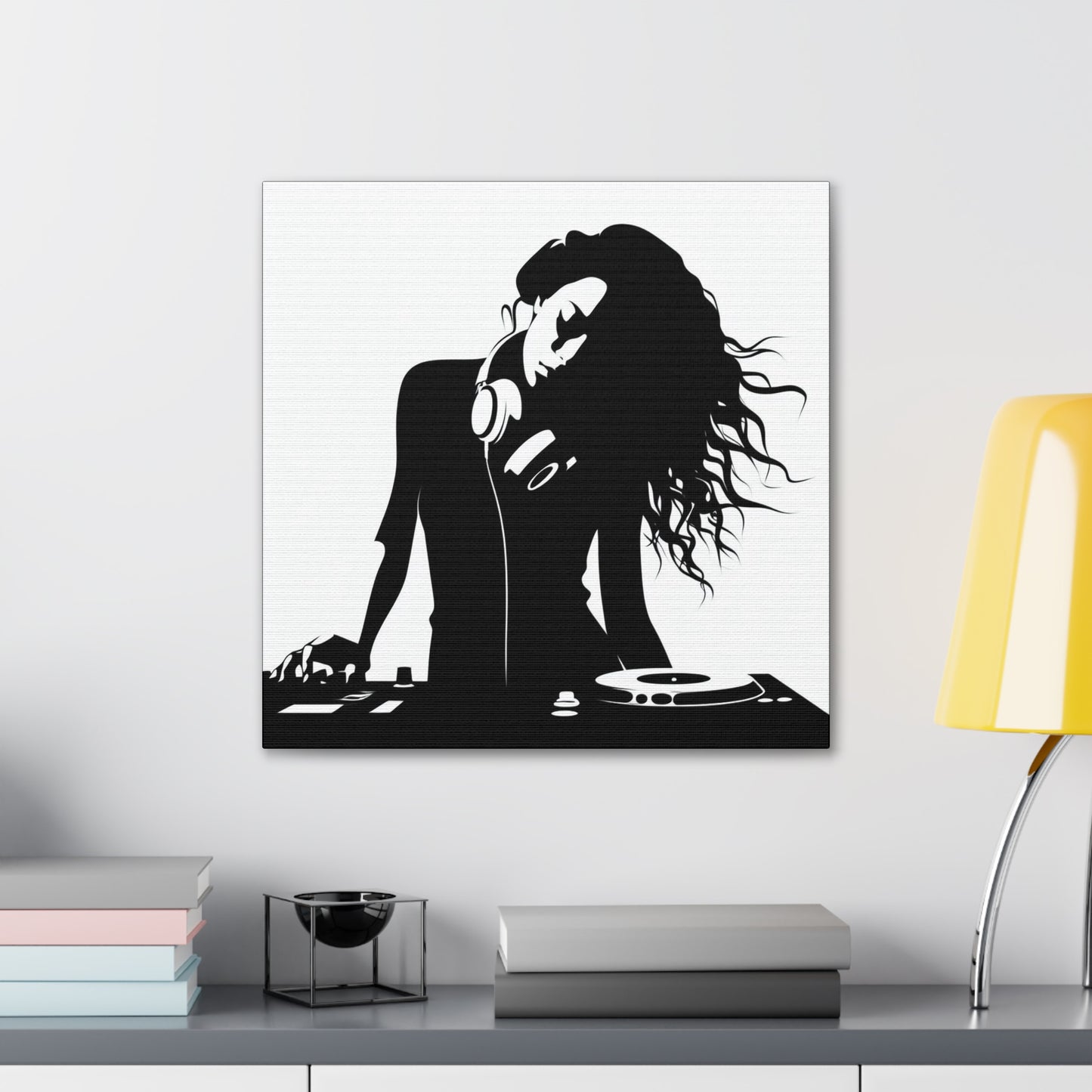 Smoov DJ Girl Canvas Wall Art