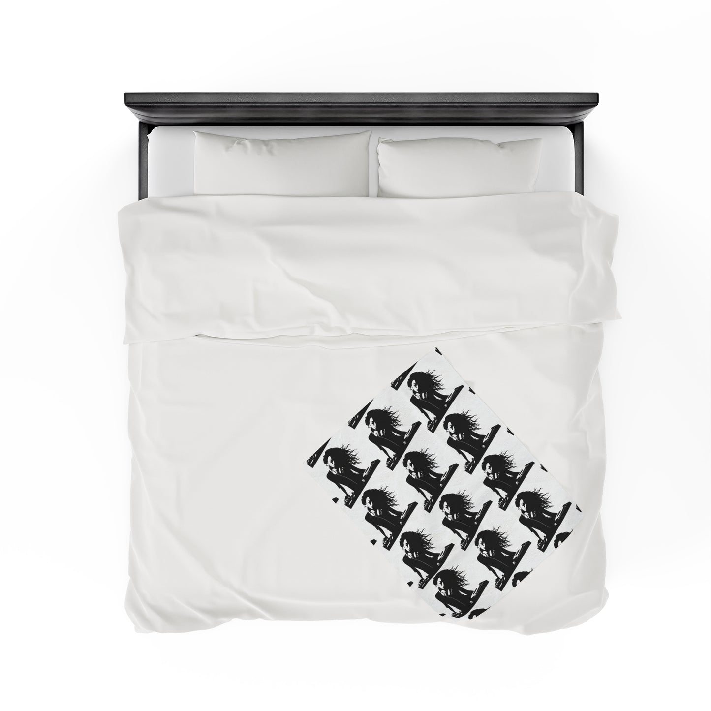 Smoov White Wave Velveteen Plush Blanket