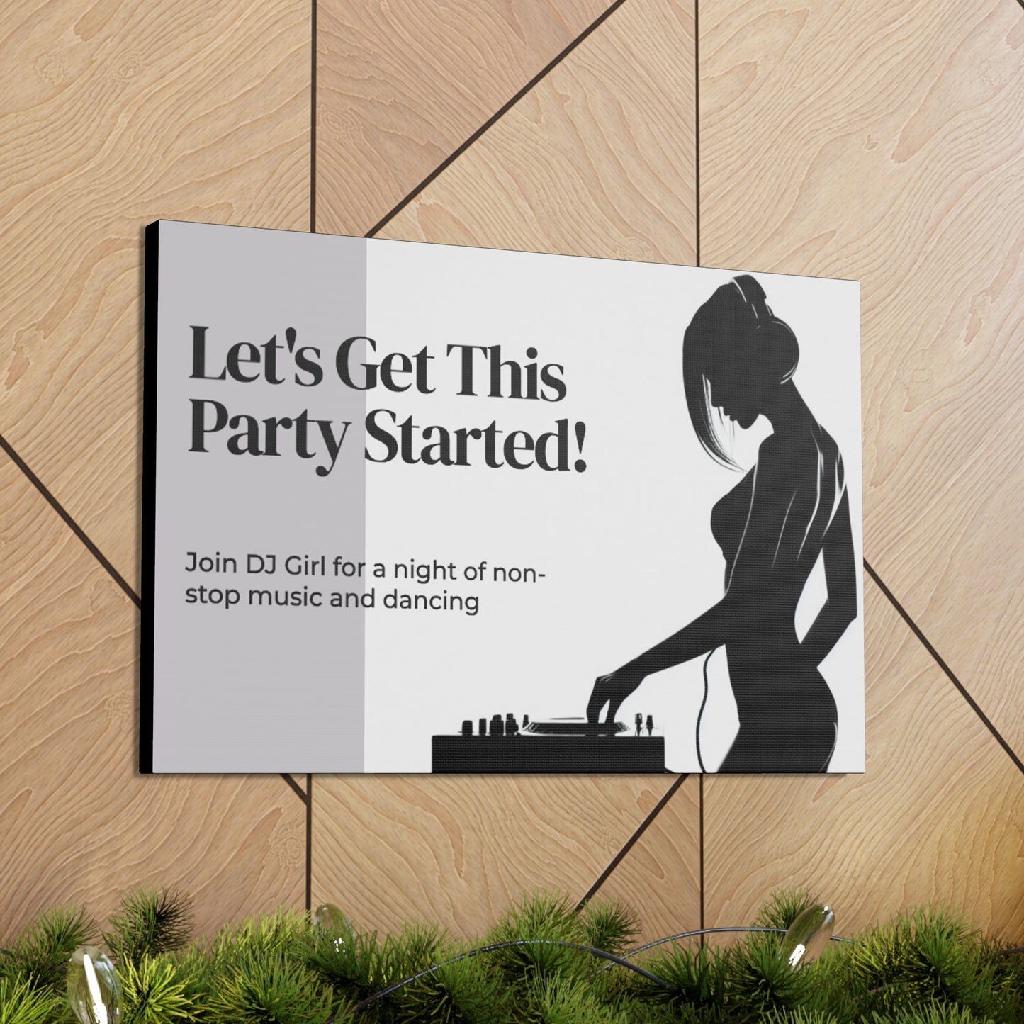 Smoov DJ Girl Canvas Wall Art