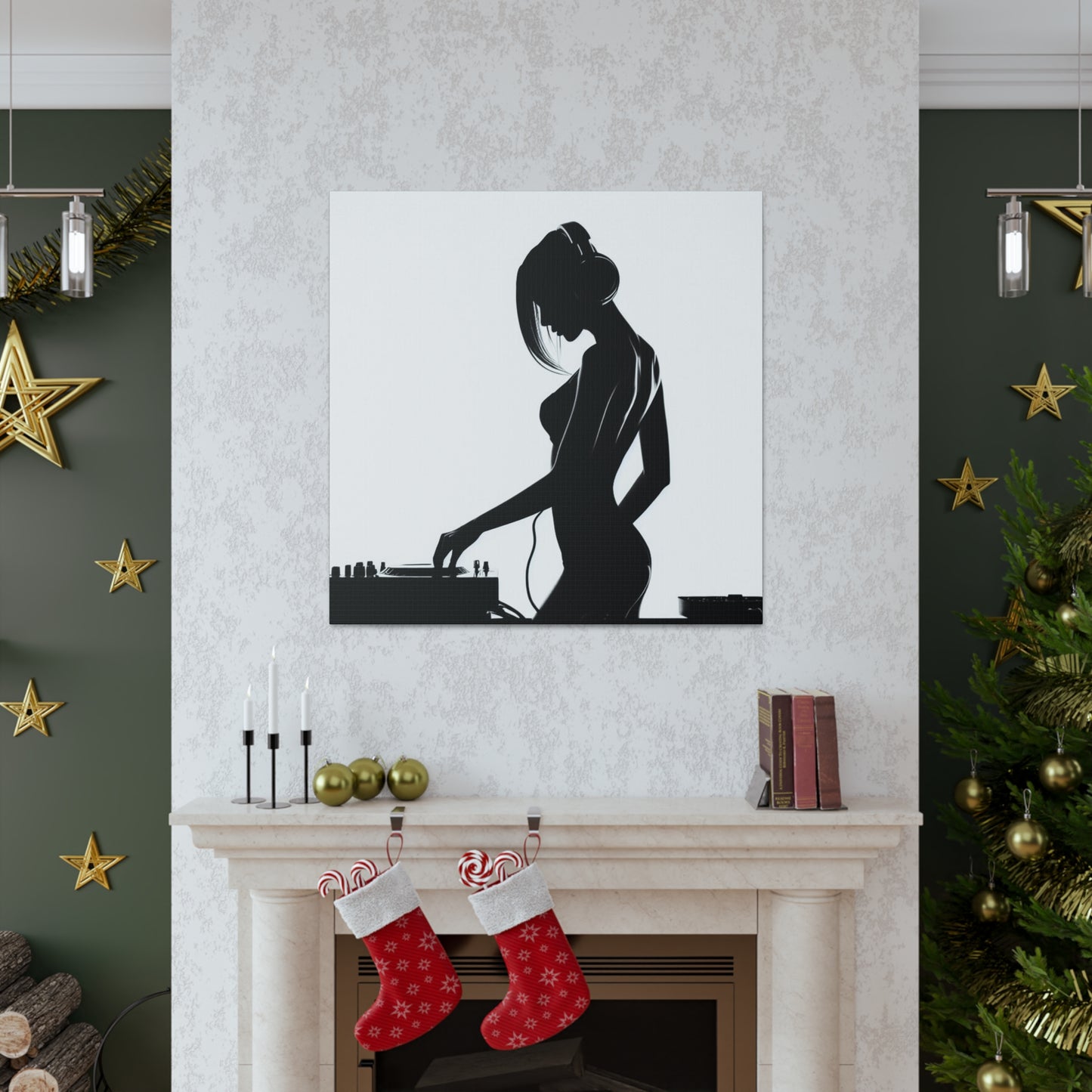 Smoov DJ Girl Canvas Wall Art