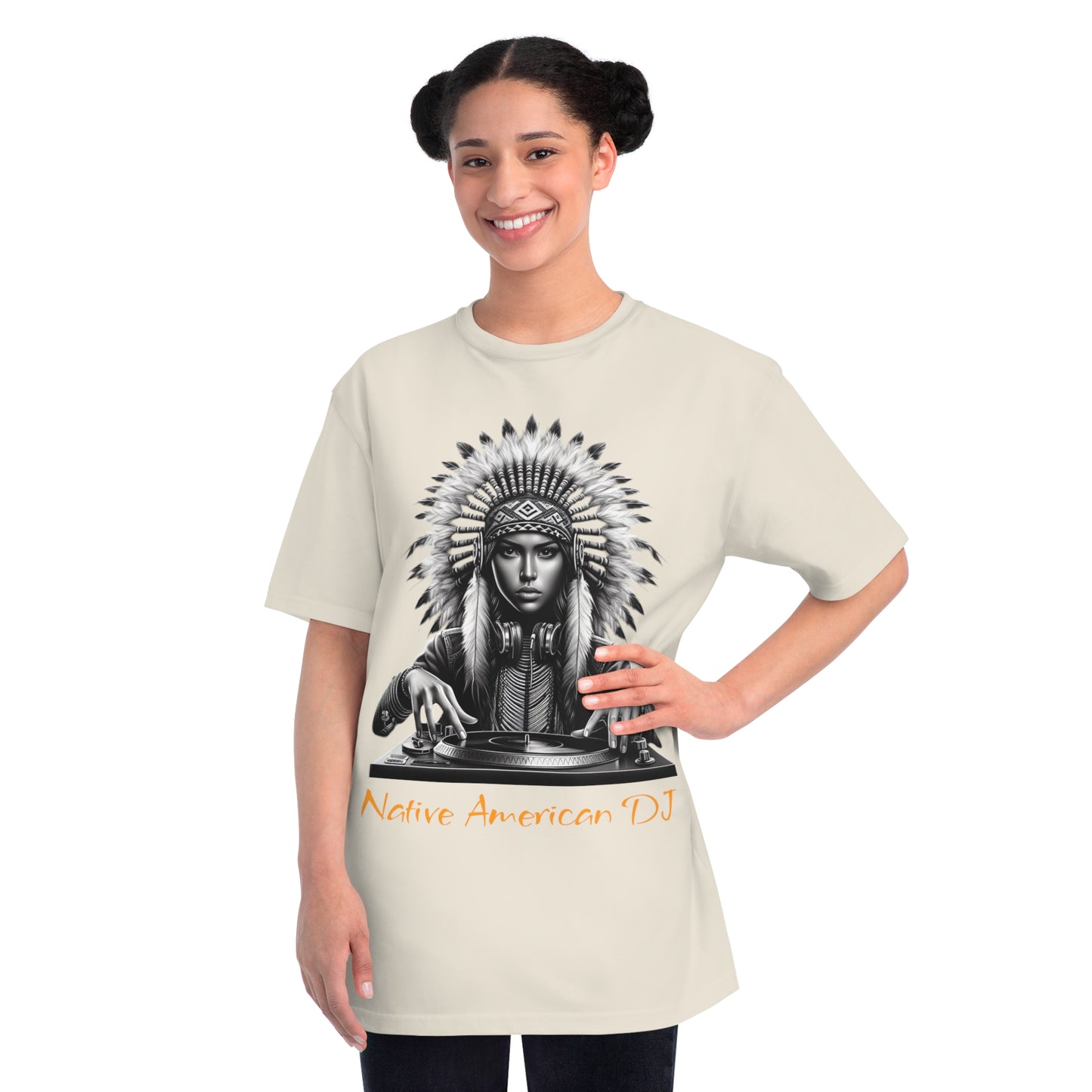 Native American Spin Doctor T-Shirt - Artistic Native Design, Music Lover's Tee