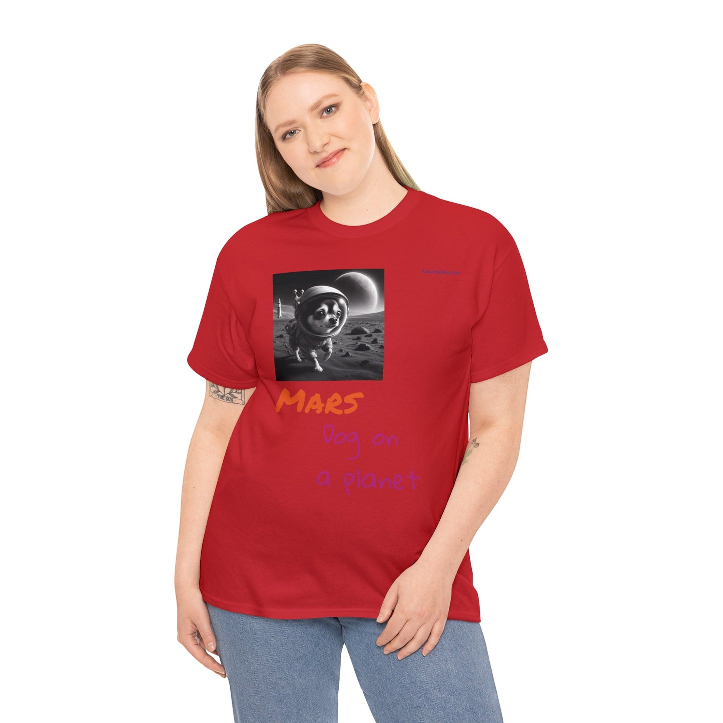 Dog on a Planet Unisex Heavy Cotton Tee